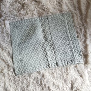 Quilted diamond boudoir sham pale blue green used